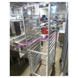 1X, 20"X26"X66"T 20 SLOT ALUM PORTA TRAY RACK