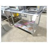 1X, 48"X30" S/S TABLE W/ UNDERSHELF