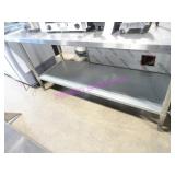 1X, 72"X30" S/S TABLE W/ UNDERSHELF