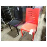 14X, ASST COLOR PLASTIC PATIO CHAIRS  NOTES
