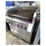 1X, QUEST 32" S/S CHARBROILER, 4 DRAWER PORTA BASE