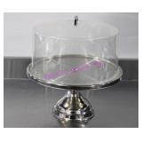 1X, 13"D S/S CAKE DISPLAY STAND W/ LID