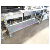 1X, 72"X24" S/S PORTA TABLE W/ UNDERSHELF