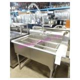 1X, 45"X29" 2 WELL S/S L.H. RUNOFF W/ RINSE WAND