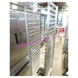1X, 19"X22"X75.5"T 22 SLOT ALUM PORTA TRAY RACK
