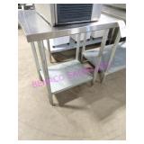 1X, 30"X24" S/S TABLE W/ UNDERSHELF