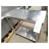 1X, 31.5"X15.5" S/S TABLE W/ UNDERSHELF