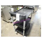1X, 24.5"X16" 3 SHELF PLASTIC PORTA CART