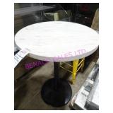 2X, 30"D MARBLE TOP BAR HEIGHT CRUISER TABLE