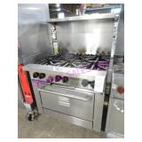 1X, 35.5"X34.5" GARLAND G36-6R S/S 6 BURNER RANGE