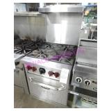 1X, 24"X33" VULCAN SX24 S/S 4 BURNER RANGE