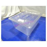 LOT, 14 PCS 1/2 SIZE PLASTIC INSERTS W/ 12 LIDS