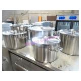 LOT, 5PC ASST SIZE S/S POT SET W/ LIDS NOTES!