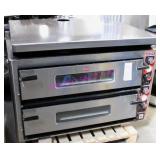 1X, PIZZABOY S/S 2DECK ELEC PIZZA OVEN W/ HOOD