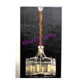 1X, NEW ILLUMINUS 618-6 GOLD HANGING LIGHT FIXTURE