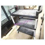 1X, 24.5"X16" 3 SHELF PLASTIC PORTA CART