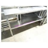 1X, 59"X12" 2 SHELF S/S TABLE