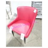 29X, RED VINYL DINING TUB CHAIRS