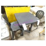 3X, 2 PERSON PLASTIC PATIO SET  NOTE