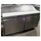 1X, 60"X29.5" NELLA COLD PREP TABLE 2DR. S/S.