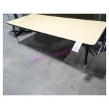 6X, 72"X30"X21"T WOOD TOP LOW TABLE W/ METAL LEGS