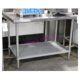 1X, 48"X30" S/S TABLE W/ UNDERSHELF