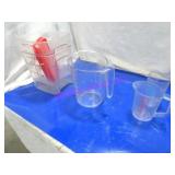 LOT, 7PCS ASST SIZE MEASURE JUGS & BINS