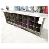 2X, 60"X24.5" 24 SLOT WOOD SHOE RACK FOR KIDS