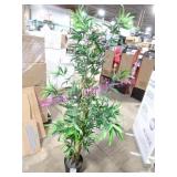 LOT, 3 PCS FAUX BAMBOO TREES IN POTS