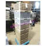 LOT, 7 GLASS RACKS OF ASST GLASSWEAR ON DOLLY