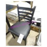 16X, METAL FRAME DINING CHAIR W/ BLACK VINYL SEAT