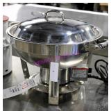 1X, 13"D ROUND ELECTRIC WARMER, S/S