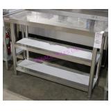 1X, 48"X18" S/S TABLE W/ 2 UNDERSHELF