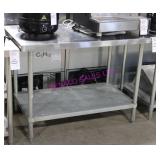 1X, 48"X30" S/S TABLE W/ UNDERSHELF