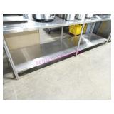 1X, 112"X30" S/S TABLE W/ UNDERSHELF