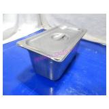 LOT, 38PC S/S 1/3RD SIZE INSERTS W/ 6 LIDS