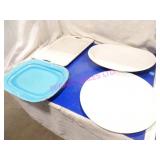 LOT, 5 PCS ASST SIZE SERVICE PLATTER