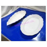 LOT, 11PCS ASST SIZE/STYLE PLATTERS  NOTES!