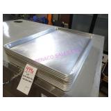 LOT, 12PCS ALUM FULL SIZE BAKE TRAYS
