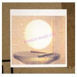 1X, NEW SUNBLOCK BALL LIGHT FIXTURE ON STAND NOTES