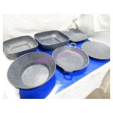 LOT, 9 PCS BUGAMBILIA ASST RESIN COATED DISHWARE