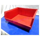 LOT, 11PC 16.5"X14" RED PARTS BINS