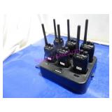 LOT, 6PC REVETIS RT-24 WALKIE TALKIE W/ CHARGER
