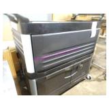 1X, 35"X20" 3 SHELF PORTA CART W/ 2 LOCK DOORS