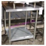 1X, 30"X30" S/S TABLE W/ UNDERSHELF