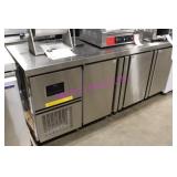 1X, 73.5"X27.5" U/C FREEZER 3DR, S/S, NOTES!