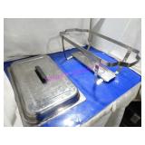 LOT, 5PCS S/S CHAFING DISH BASE & LID - NO INSERTS