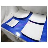 LOT, 15PCS ASST SIZE DEEP SQUARE PLATES NOTES!