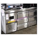 1X, 54"X27.5" U/C COOLER, 6 DRAWERS. BN14-XD6