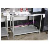 1X, 48"X30" S/S TABLE W/ UNDERSHELF